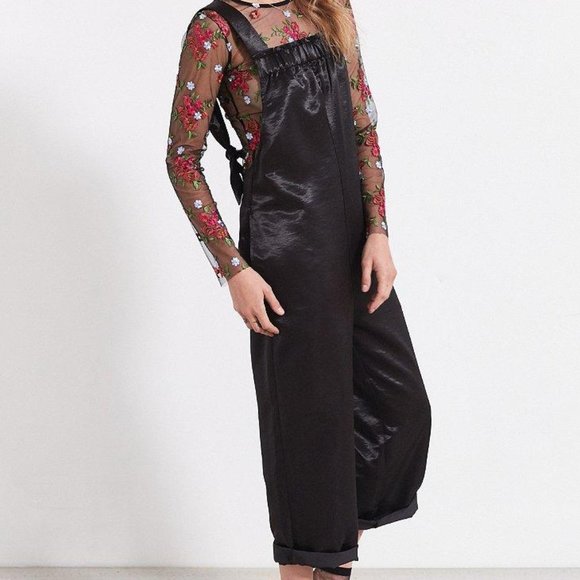Urban Outfitters Pants - Urban Outfitters Silence + Noise Satin Overalls
